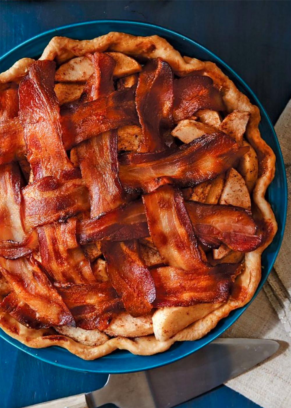 Bacon Apple Lattice Pie